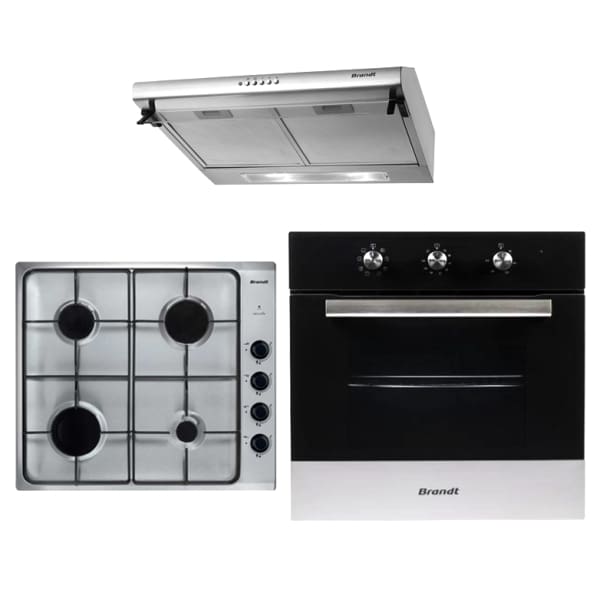 Pack encastrable BRANDT de 3 pièces inox Pack encastrable BRANDT de 3 pièces inox